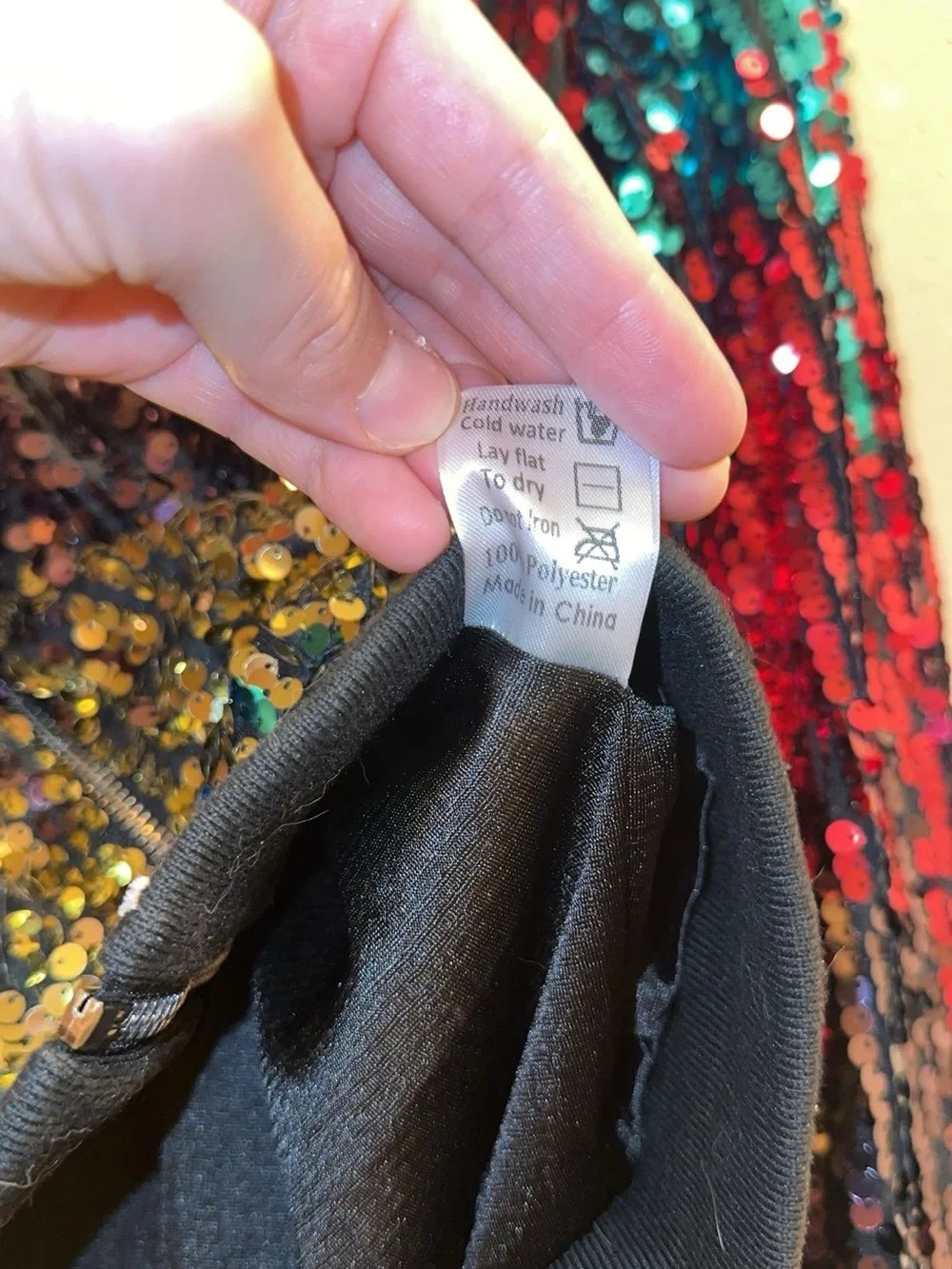 Anna-Kaci Women's Multicolor Sequin Bomber Jacket - Picture 7 of 10